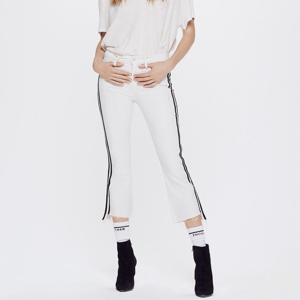 MOTHER Insider Crop Step-Fray Jeans